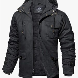 MagcoMsen Men's Military Cargo Winter Jacket Size S